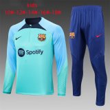 22/23 Barcelona Green Soccer Training Suit Kids