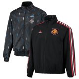 23/24 Manchester United On-Field Team Logo Anthem Reversible Black Full-Zip Soccer Windrunner Jacket Mens