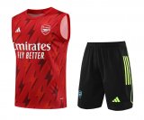 23/24 Arsenal Red Soccer Training Suit Singlet + Short Mens