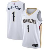 Orleans Pelicans 2022 White Swingman Jersey Man 75 Years Edition