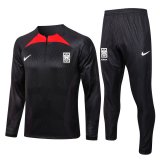 22/23 Korea Black 3D Print Soccer Training Suit Mens