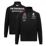 (Hoodie) 2023 Mercedes-AMG Petronas Black II F1 Team Sweatshirt Mens