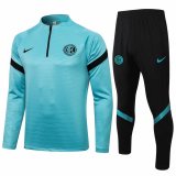 21/22 Inter Milan Green Half Zip Soccer Training Suit Man