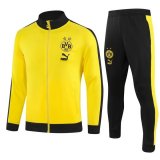 23/24 Borussia Dortmund Yellow Soccer Training Suit Jacket + Pants Mens