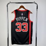 (PIPPEN - 33) 23/24 Chicago Bulls Black Swingman Jersey - City Edition Mens