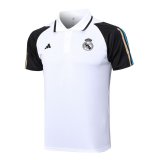 23/24 Real Madrid White Soccer Polo Jersey Mens
