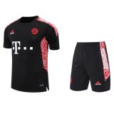 22/23 Bayern Munich Black Soccer Jersey + Shorts Mens