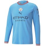 (Long Sleeve) 22/23 Manchester City Home Soccer Jersey Mens