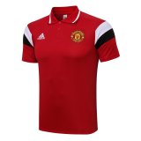 21/22 Manchester United Red WB Soccer Polo Jersey Mens