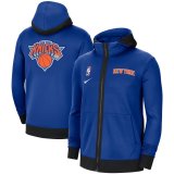 New York Knicks 2021/2022 Hoodie Blue Authentic Showtime Performance Full-Zip Jacket Man