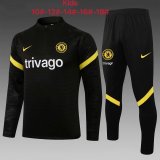 21/22 Chelsea Black Soccer Training Suit Kids