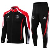 21/22 Ajax Teamgeist Black Soccer Training Suit Jacket + Pants Mens