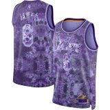 (JAMES - 6) 23/24 Los Angeles Lakers LeBron James Purple Swingman Jersey - Select Series Mens
