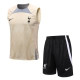21/22 Liverpool Apricot Soccer Training Suit Singlet + Short Mens