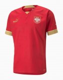 2022 Serbia Home Soccer Jersey Mens