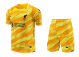 23/24 Liverpool Goalkeeper Yellow Soccer Jersey + Shorts Mens