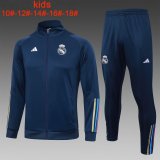 23/24 Real Madrid Royal Soccer Training Suit Jacket + Pants Kids