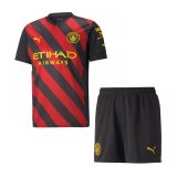 22/23 Manchester City Away Kids Soccer Jersey + Shorts