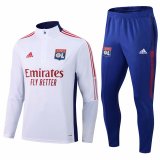 21/22 Olympique Lyonnais White Soccer Training Suit Mens