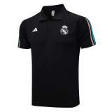 23/24 Real Madrid Black Soccer Polo Jersey Mens