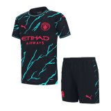 23/24 Manchester City Third Soccer Jersey + Shorts Kids