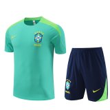 2024 Brazil Green Soccer Training Suit Jersey + Short Mens