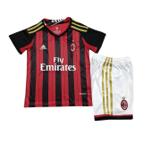 (Retro) 2013/14 AC Milan Home Soccer Jersey + Shorts Kids
