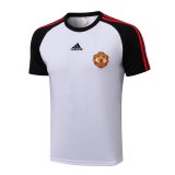 21/22 Manchester United White - Black Short Soccer Training Jersey Mens