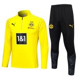 23/24 Borussia Dortmund Yellow Soccer Training Suit Sweatshirt + Pants Mens