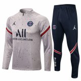 21/22 PSG Light Grey Dots Soccer Training Suit Mens