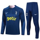 23/24 Tottenham Hotspur Royal Blue Soccer Training Suit Sweatshirt + Pants Mens
