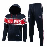 21/22 PSG x Jordan Hoodie Royal Soccer Training Suit(Jacket + Pants) Man