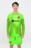 (Long Sleeve) 22/23 Barcelona Goalkeeper Green Soccer Jersey Mens