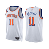 (Jalen Brunson #11) 22/23 New York Knicks White Swingman Jersey - Association Mens