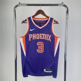 (PAUL - 3) 22/23 Phoenix Suns Purple Swingman Jersey Icon Edition Mens