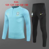 20/21 Brazil Light Blue Soccer Training Suit Kids