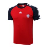 21/22 Bayern Munich Red - Black Short Soccer Training Jersey Mens