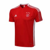 21/22 Ajax Red Soccer Polo Jersey Mens
