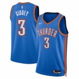 (Josh Giddey #3) 22/23 Oklahoma City Thunder Blue Swingman Jersey - Icon Mens