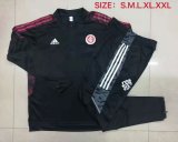 21/22 S. C. Internacional Black - Red Soccer Training Suit Kids
