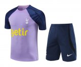 23/24 Tottenham Hotspur Violet Soccer Training Suit Jersey + Short Mens