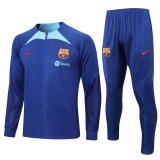 22/23 Barcelona Blue II Soccer Training Suit Jacket + Pants Mens