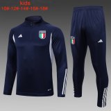 23/24 Italy Royal Soccer Training Suit Sweatshirt + Pants Kids