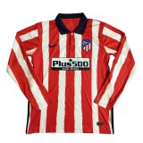 2020-21 Atletico Madrid Home Man LS Soccer Jersey