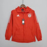 22/23 Bayern Munich Red Soccer Windrunner Jacket Mens