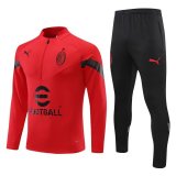 22-23 AC Milan Red Soccer Training Suit Mens