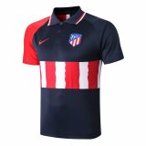 20/21 Atletico Madrid Navy Man Soccer Polo Jersey