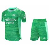 21/22 Arsenal Goalkeeper Green Soccer Kit (Jersey + Short) Mens
