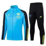 23/24 Arsenal Blue Soccer Training Suit Jacket + Pants Mens