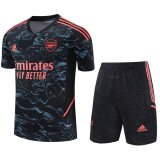 23/24 Arsenal Black Soccer Training Suit Jersey + Short Mens